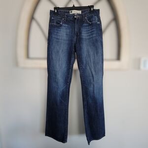 Gap Distressed Mid Rise Medium Wash Boot Cut Jeans, Sz 6